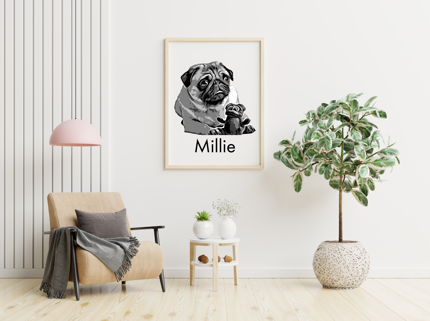 Custom Pet Portrait from photo. Personalized custom pop art of your beautiful pet. Perfect pet memorial. Amazing gift for dog & cat families FREE SHIPPING