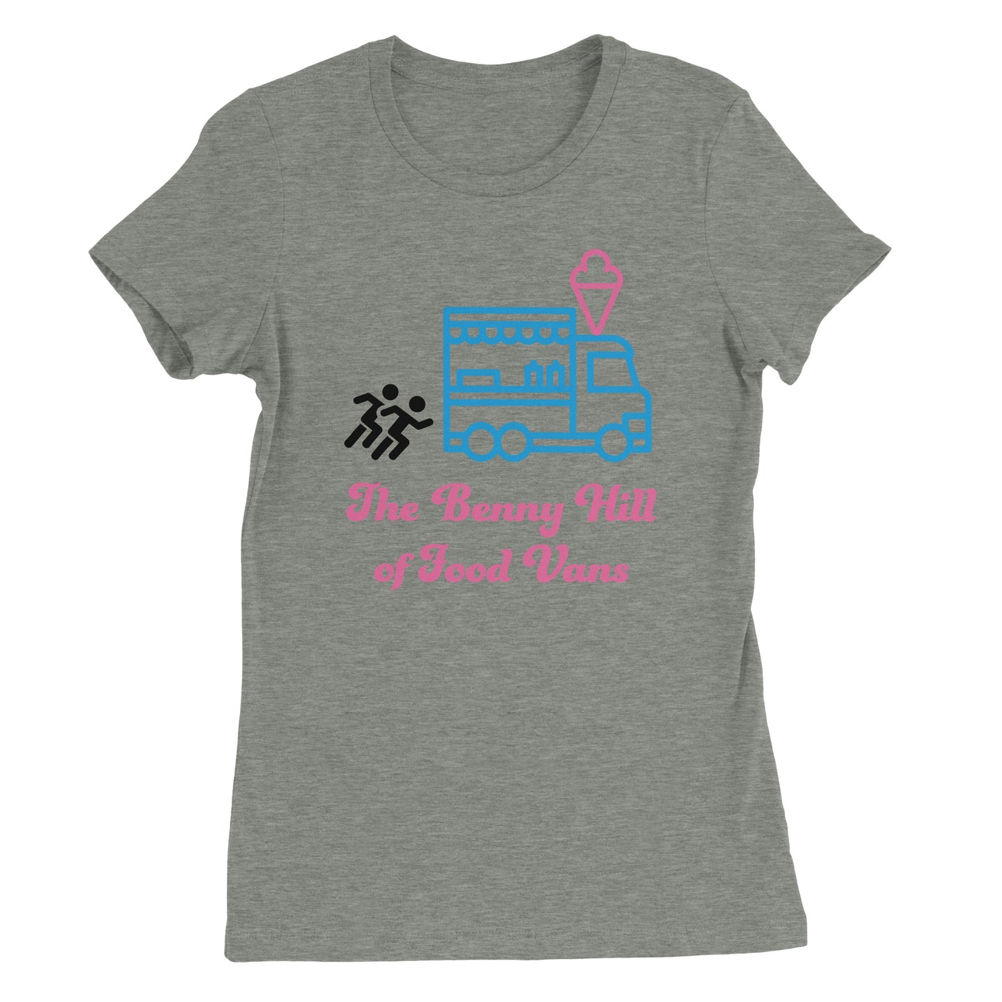 Camiseta con cuello redondo para mujer Benny Hill Ice Cream Van Premium