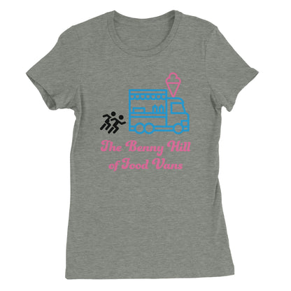 Camiseta con cuello redondo para mujer Benny Hill Ice Cream Van Premium