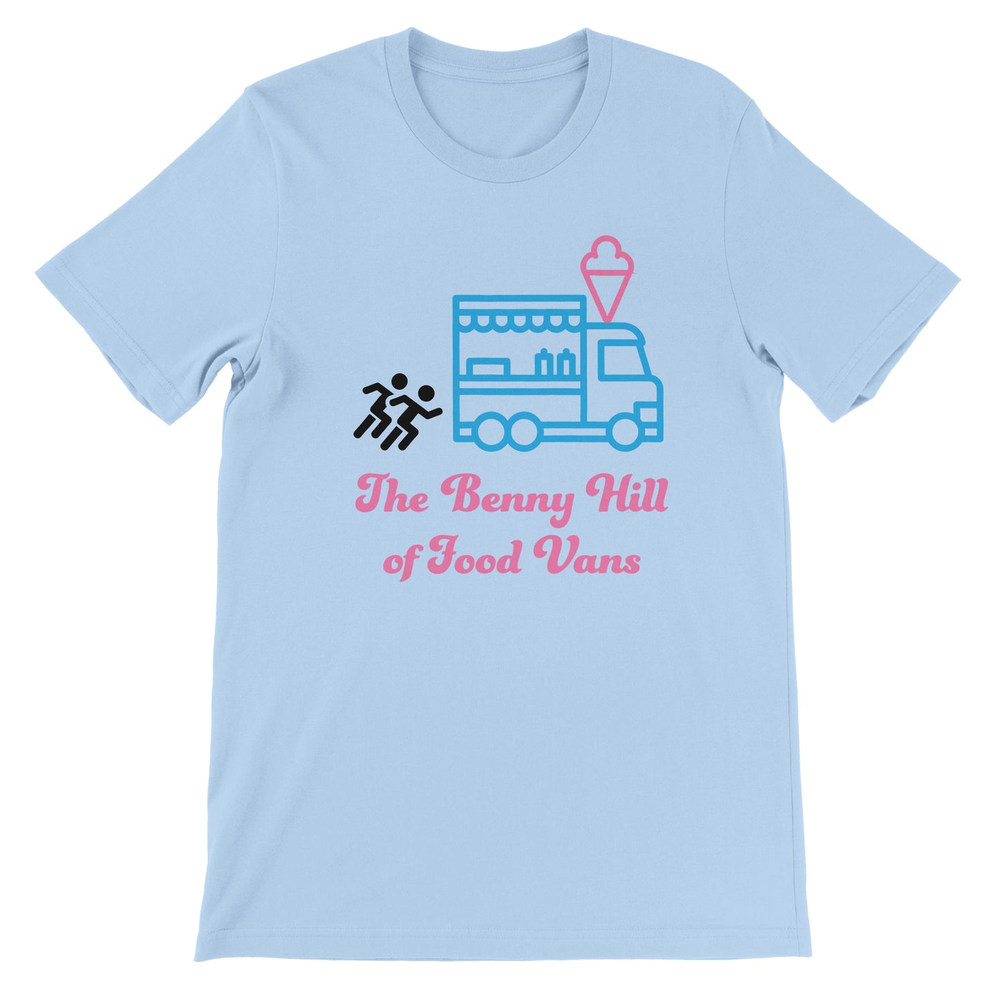 Benny Hill Ice Cream Truck Camiseta premium unisex con cuello redondo 