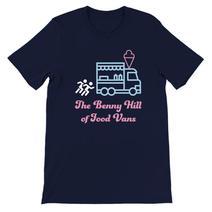 Benny Hill Ice Cream Truck Camiseta premium unisex con cuello redondo 