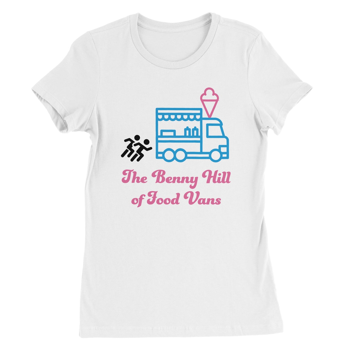 Camiseta con cuello redondo para mujer Benny Hill Ice Cream Van Premium