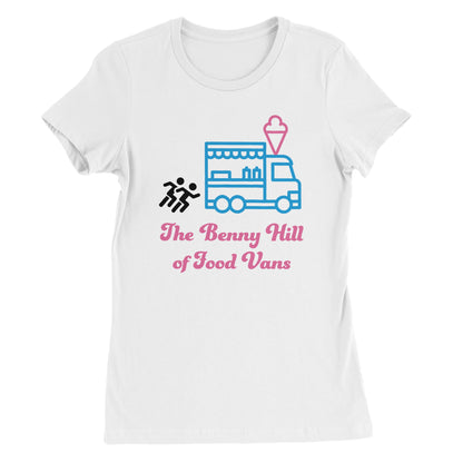 Camiseta con cuello redondo para mujer Benny Hill Ice Cream Van Premium