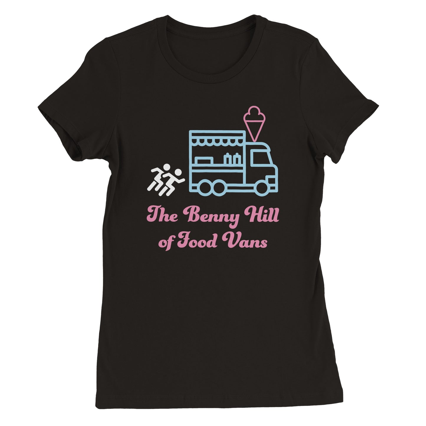 Camiseta con cuello redondo para mujer Benny Hill Ice Cream Van Premium